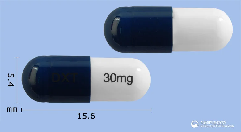 피엠에스둘록세틴캡슐30mg 실물 사진