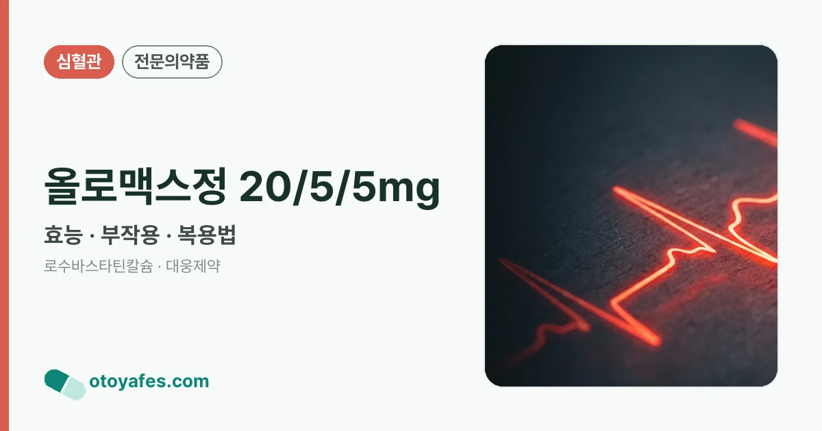올로맥스정 20/5/5mg 정리 썸네일