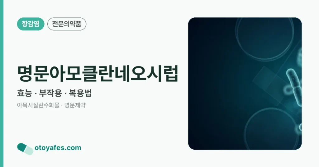 명문아모클란네오시럽 정리 썸네일
