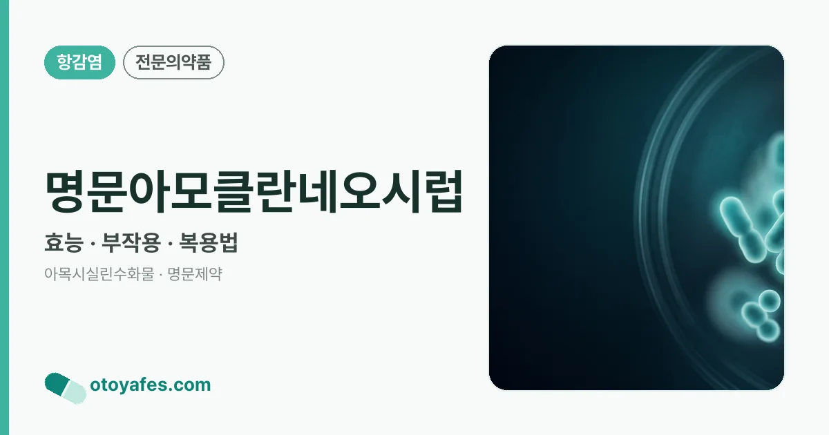 명문아모클란네오시럽 정리 썸네일