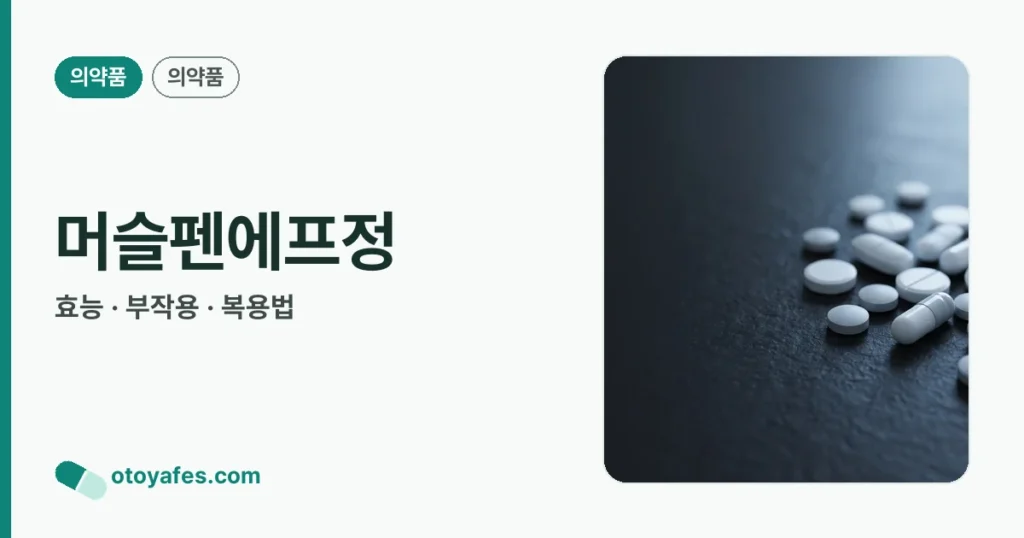 머슬펜에프정 정리 썸네일