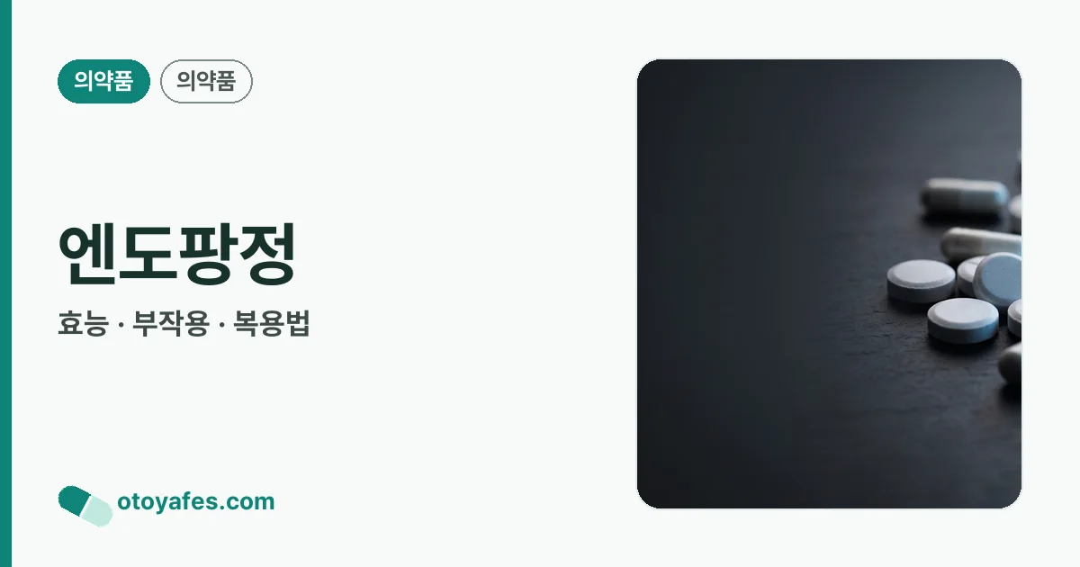 엔도팡정 정리 썸네일