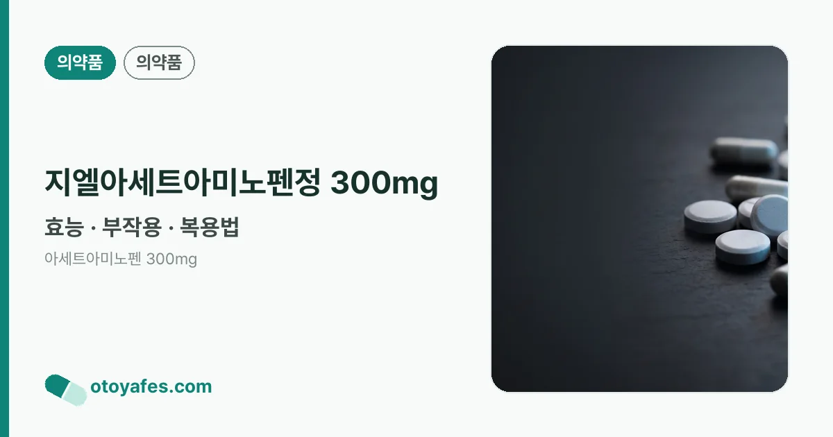 지엘아세트아미노펜정 300mg 정리 썸네일
