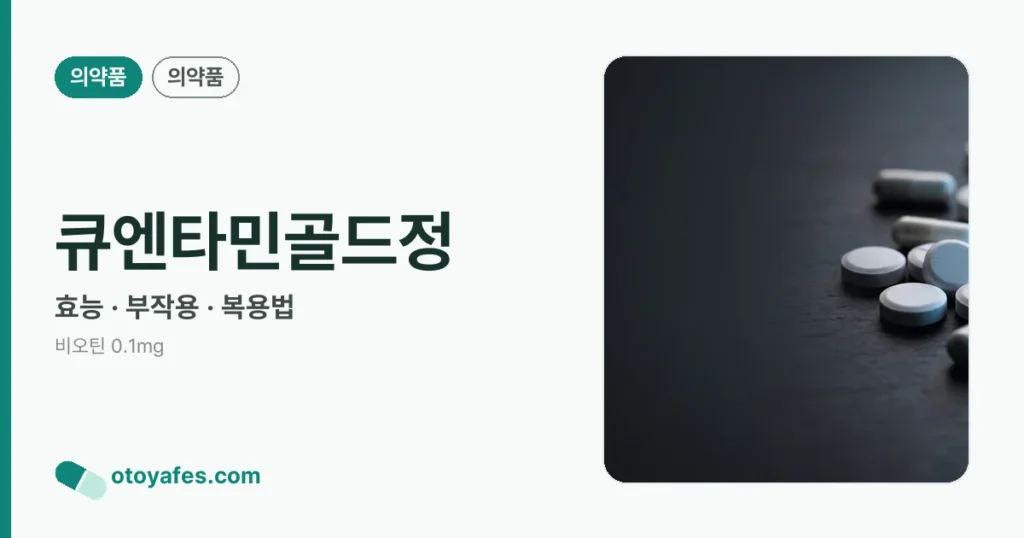 큐엔타민골드정 정리 썸네일