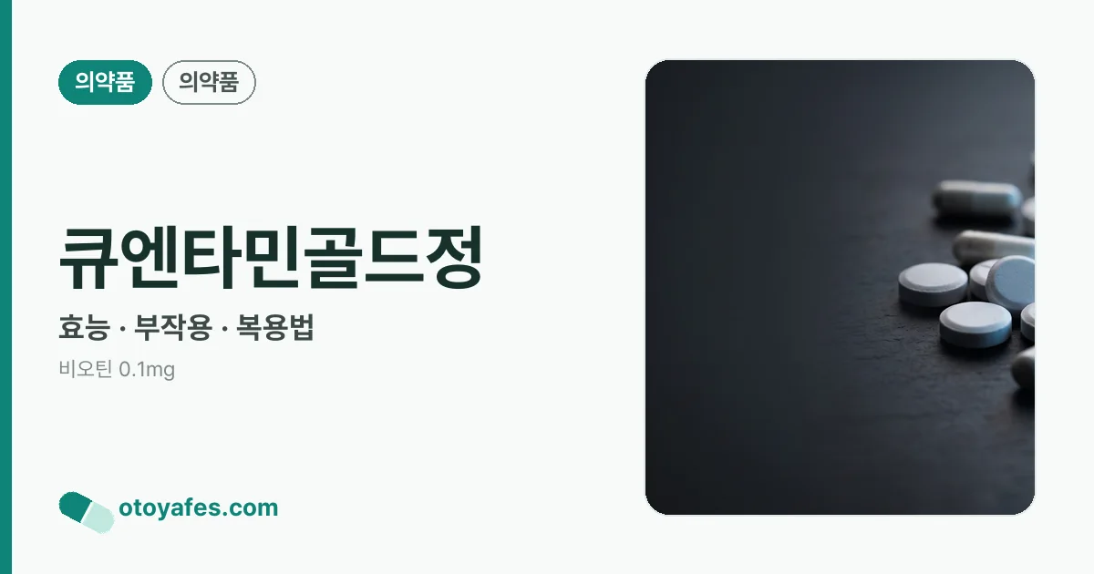 큐엔타민골드정 정리 썸네일