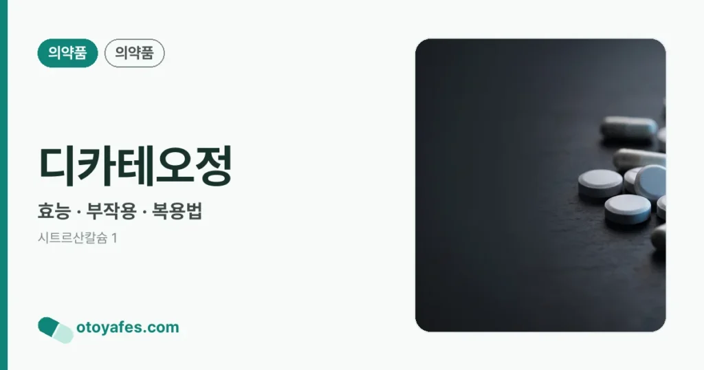 디카테오정 정리 썸네일