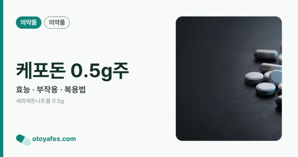 케포돈 0.5g주 정리 썸네일