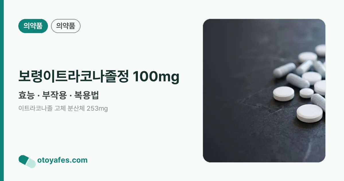 보령이트라코나졸정 100mg 정리 썸네일