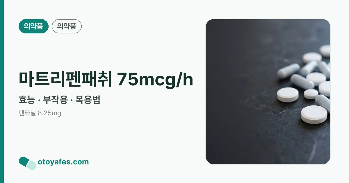 마트리펜패취 75mcg/h 정리 썸네일