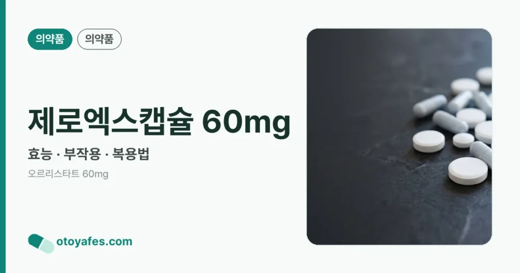 제로엑스캡슐 60mg 정리 썸네일