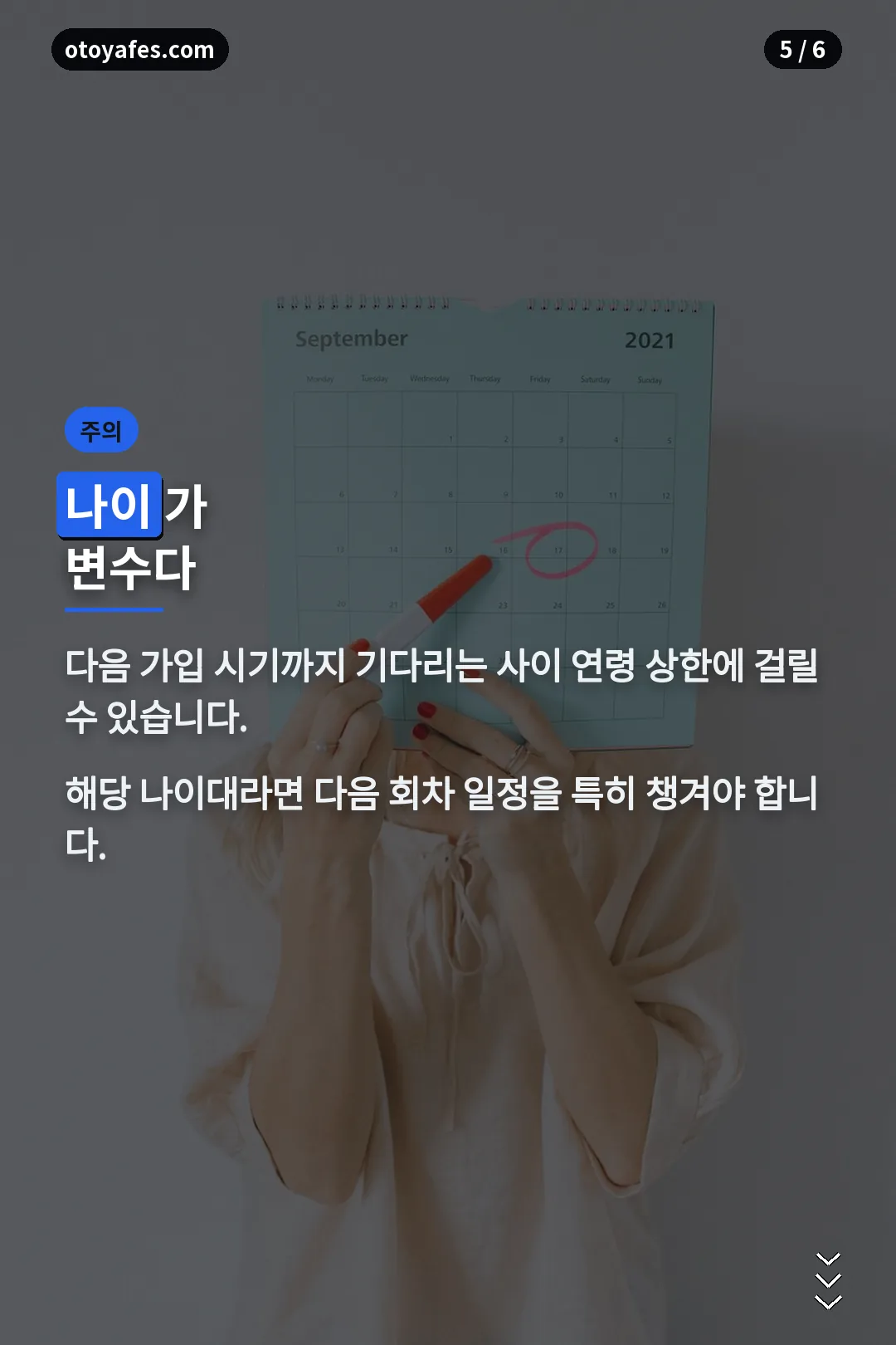 나이 조건 주의
