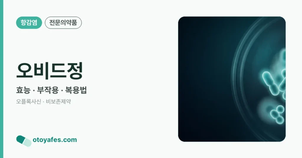 오비드정 효능과 부작용, 복용법