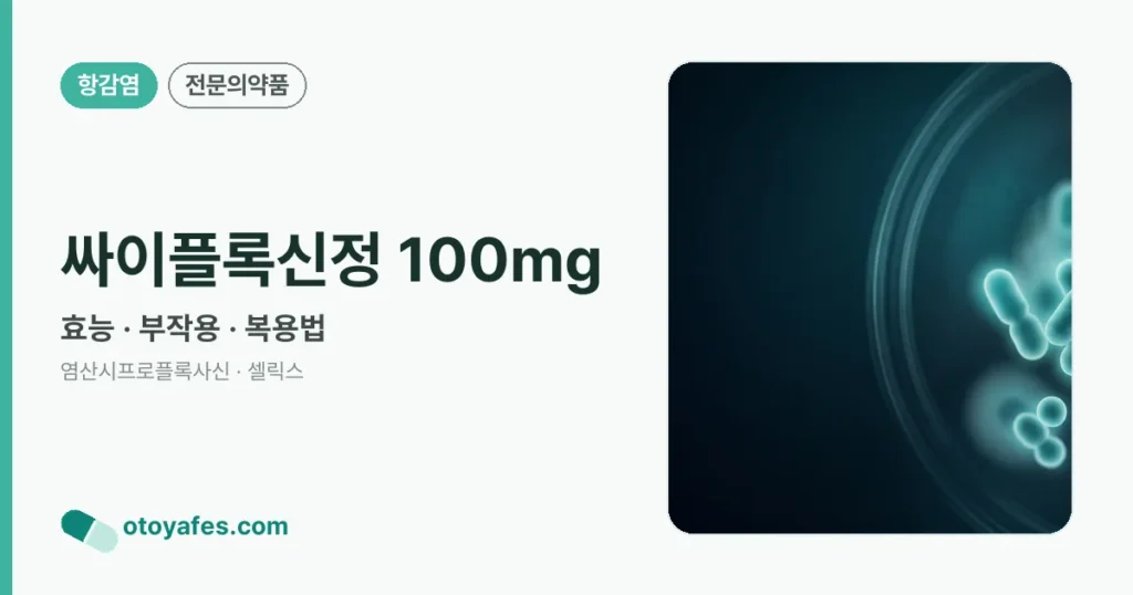 싸이플록신정 100mg 정리 썸네일