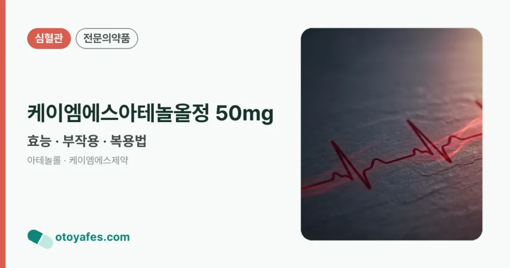 케이엠에스아테놀올정 50mg 정리 썸네일