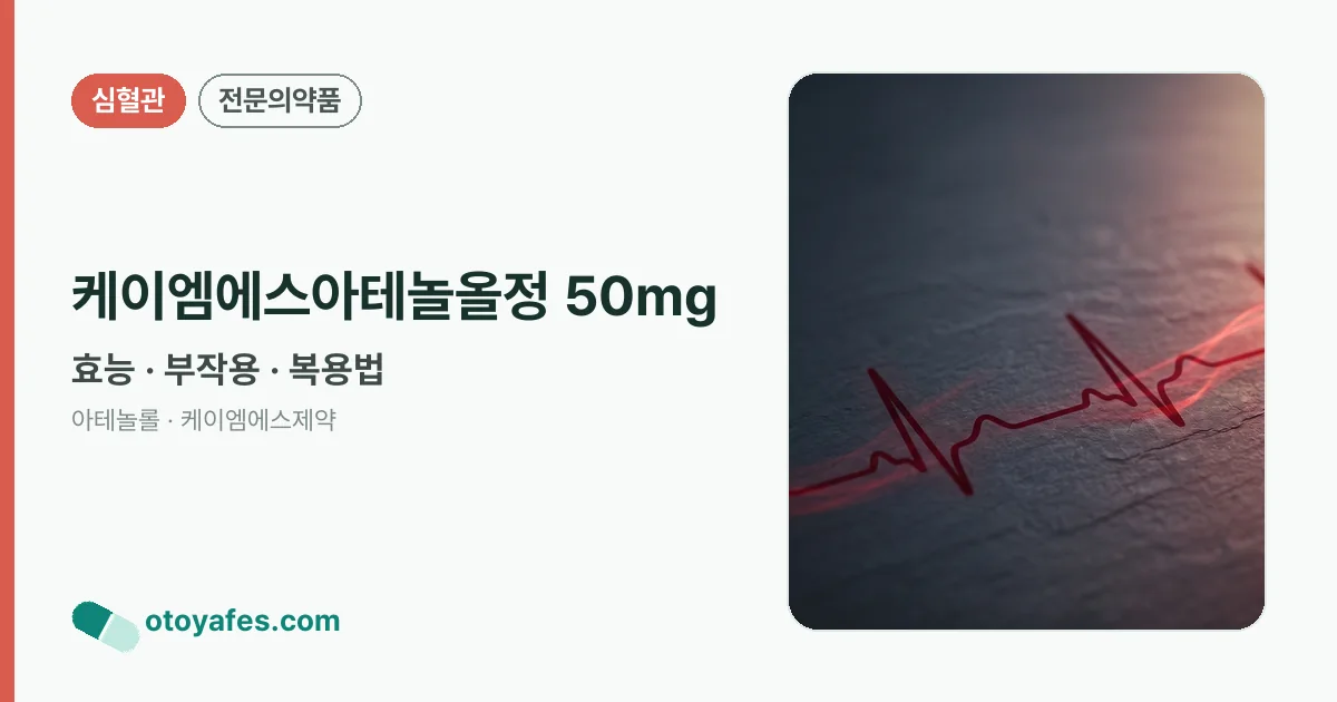 케이엠에스아테놀올정 50mg 정리 썸네일