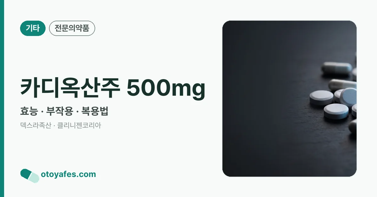 카디옥산주 500mg 정리 썸네일