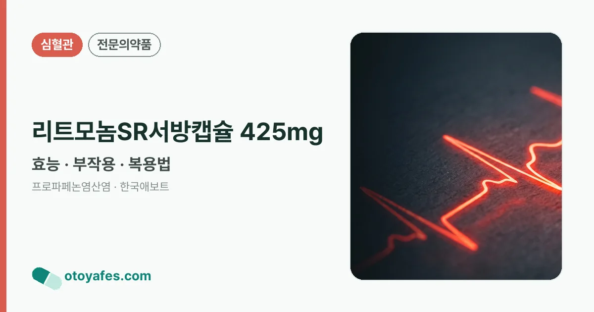 리트모놈SR서방캡슐 425mg 정리 썸네일