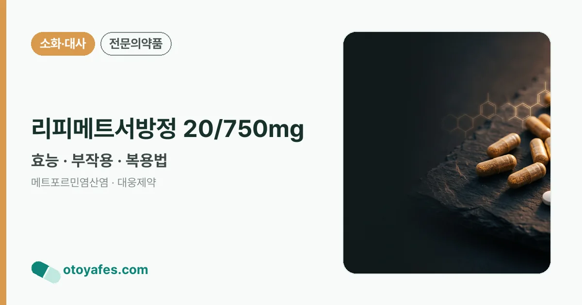 리피메트서방정 20/750mg 정리 썸네일