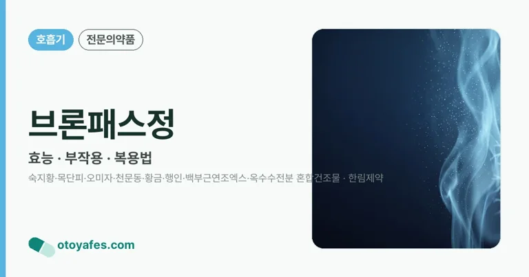 브론패스정 정리 썸네일